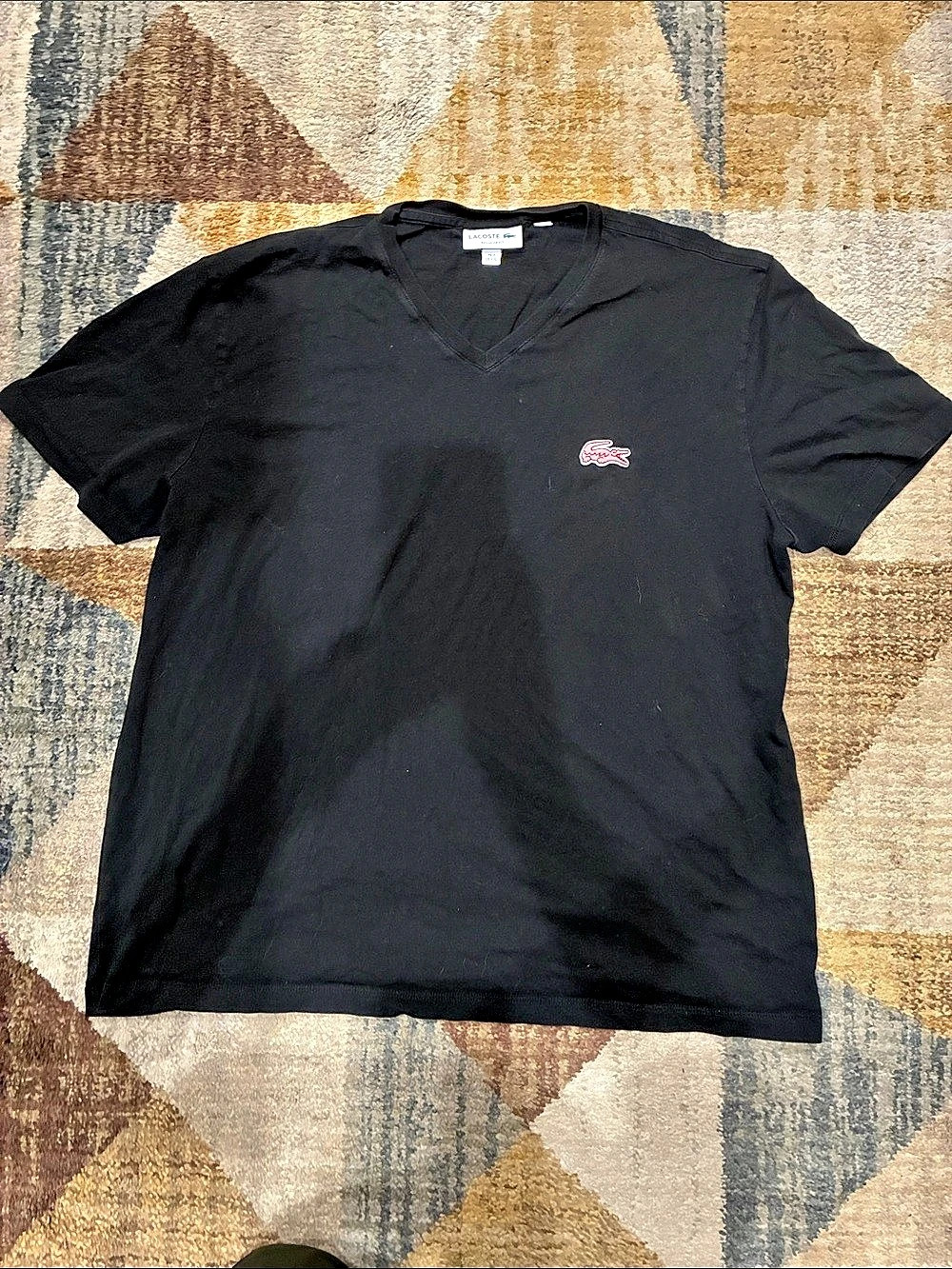 Lacoste Regular Fit V-Neck T-Shirt Black XXL